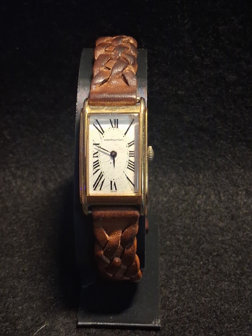 Hamilton Registered Edition Women's Rectangular Gold-Tone Watch